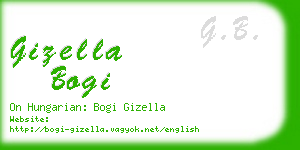 gizella bogi business card